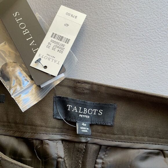 Talbots Chestnut Brown Signature Dress Pant NWT- 4P - Picture 4 of 8